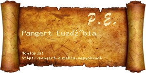 Pangert Euzébia névjegykártya